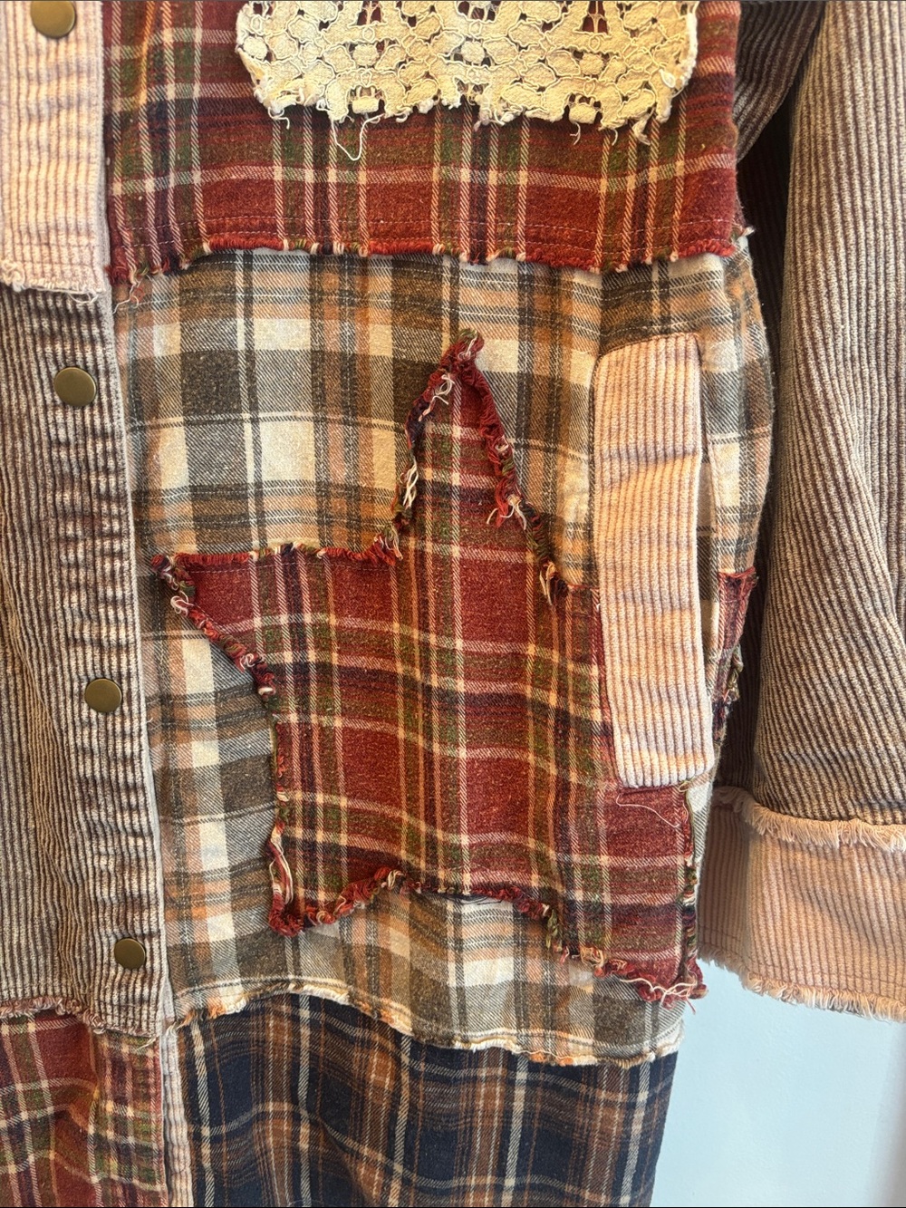 Oli & Hali | STAR Patchwork & Corduroy Jacket Sz L - Picture 9 of 16
